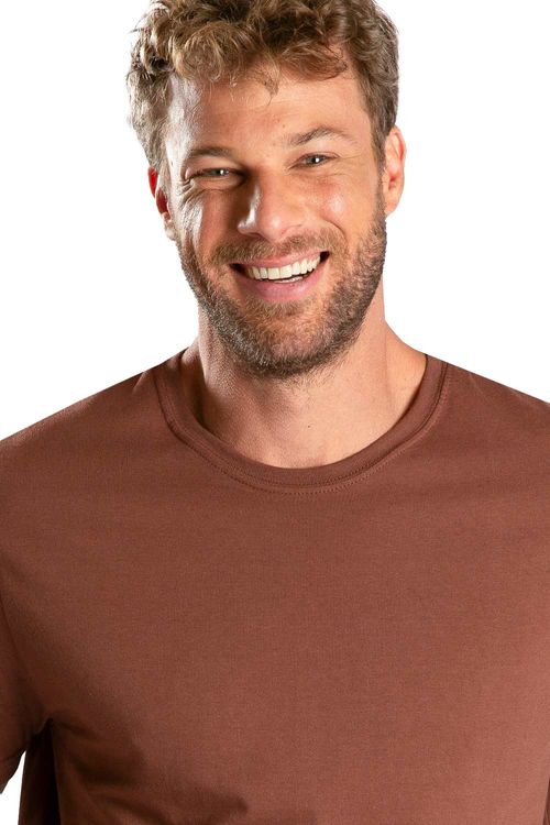 T-Shirt Básica Comfort Marrom