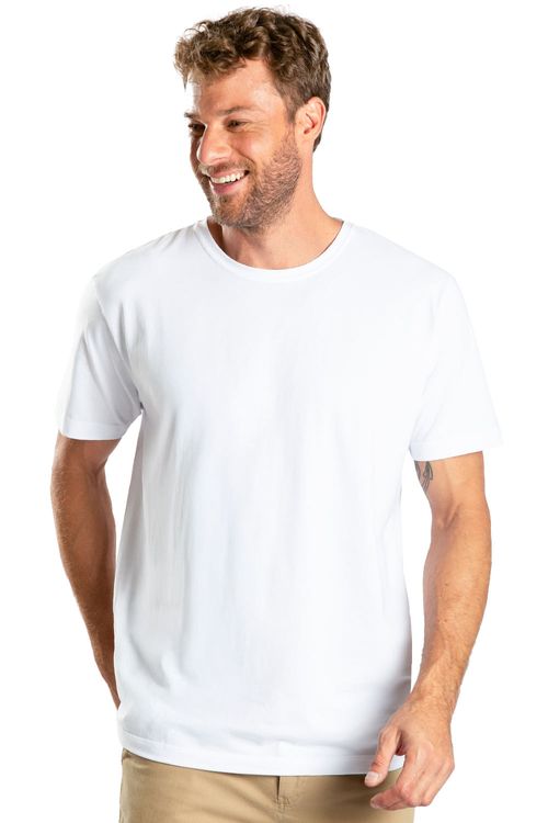 T-Shirt Básica Premium Algodão Egípcio Branca