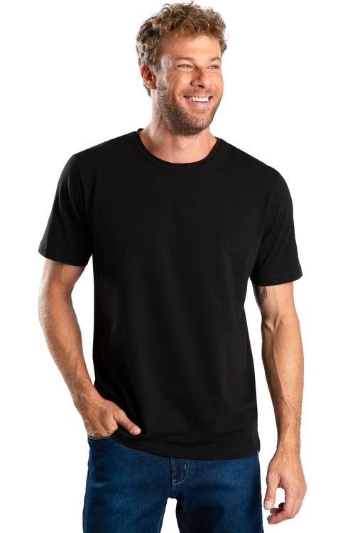 T-Shirt Básica Premium Algodão Egípcio Preta