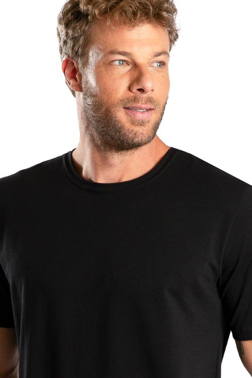 T-Shirt Básica Premium Algodão Egípcio Preta