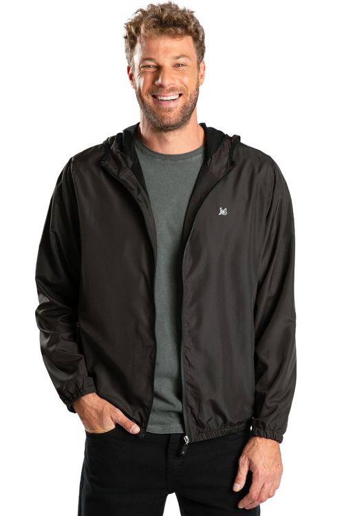 Jaqueta Corta Vento Preta