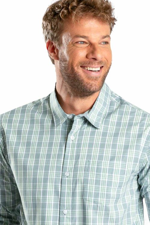 Camisa Xadrez Fio Tinto Verde/Branco