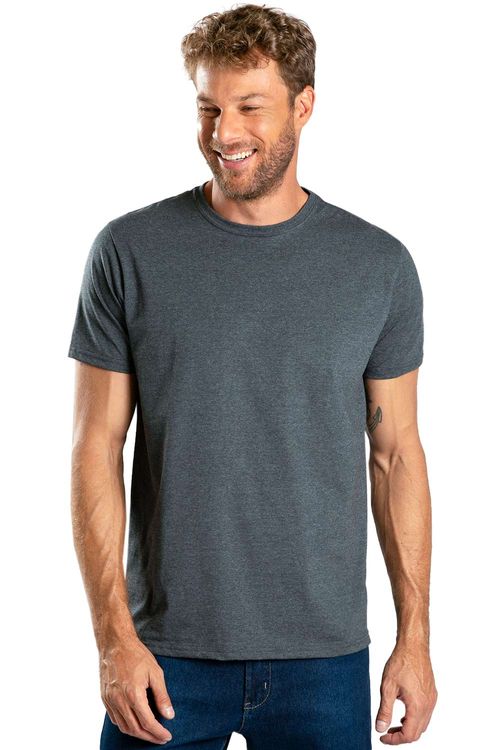 T-Shirt Básica Comfort Mescla Grafite