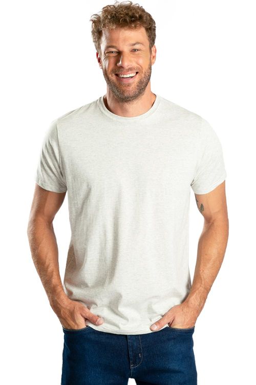 T-Shirt Básica Comfort Mescla Cru