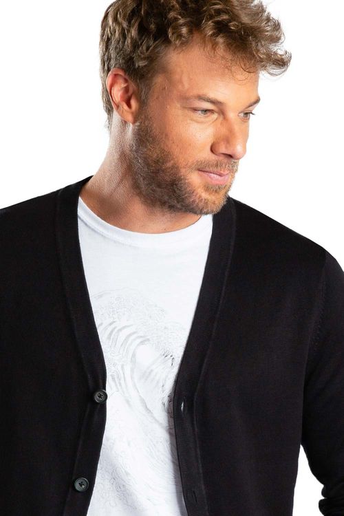 Suéter Cardigan Preto