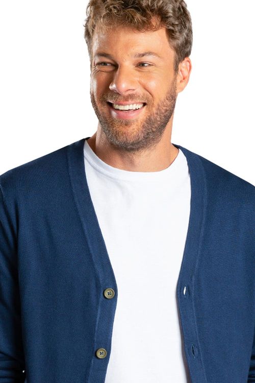 Suéter Cardigan Azul Marinho