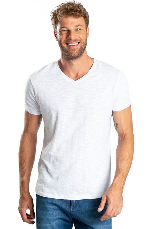 T-Shirt Gola v Básica Premium Branca