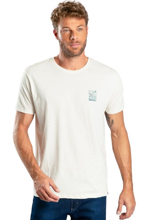 T-Shirt Estampada Soul Surfing Linho Off White