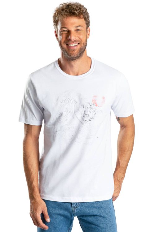 T-Shirt Estampada Wild Wave Branca