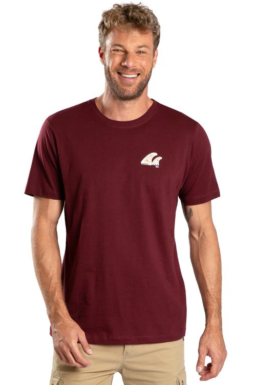 T-Shirt Estampada Quilhas Vinho