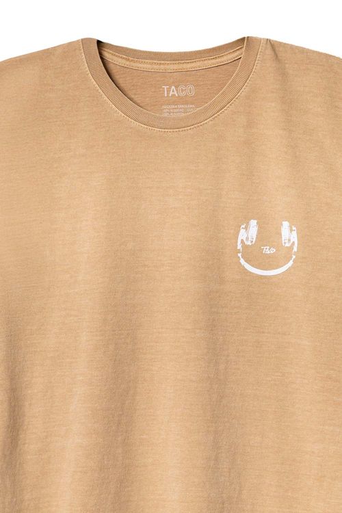 T-Shirt Estampada Stone Smile Khaki