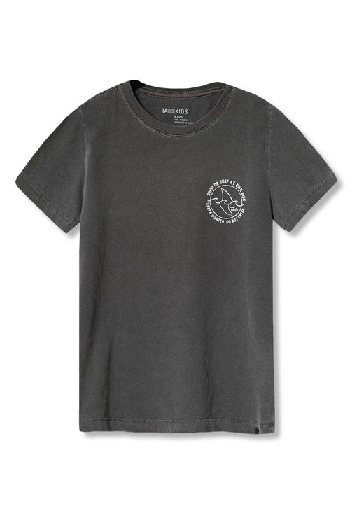 T-Shirt Infantil Estampada Swim And Surf Grafite