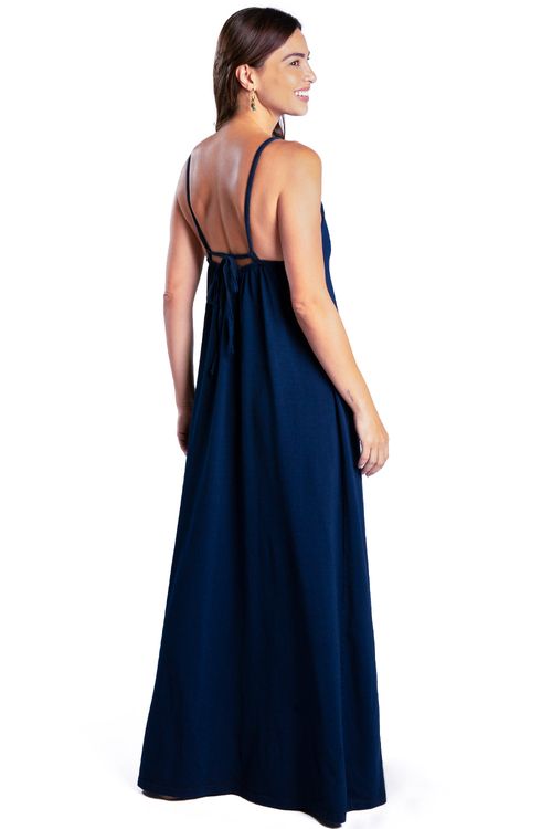 Vestido De Malha Denim Stone