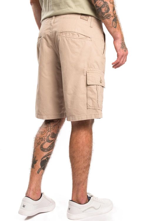 Bermuda Cargo De Algodão Khaki