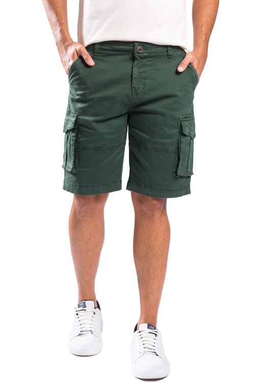 Bermuda Cargo Flex Verde Escuro