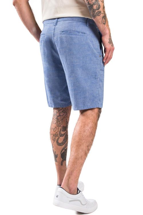 Bermuda Chino Fio Tinto Azul