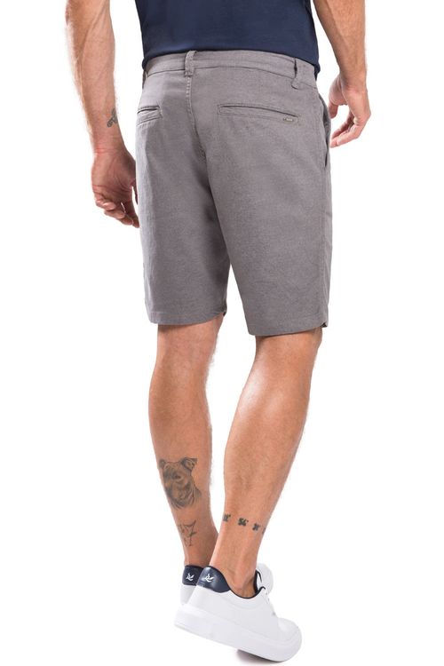 Bermuda Chino Flex Cinza