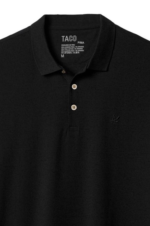Polo Especial Pima Spandex Preta