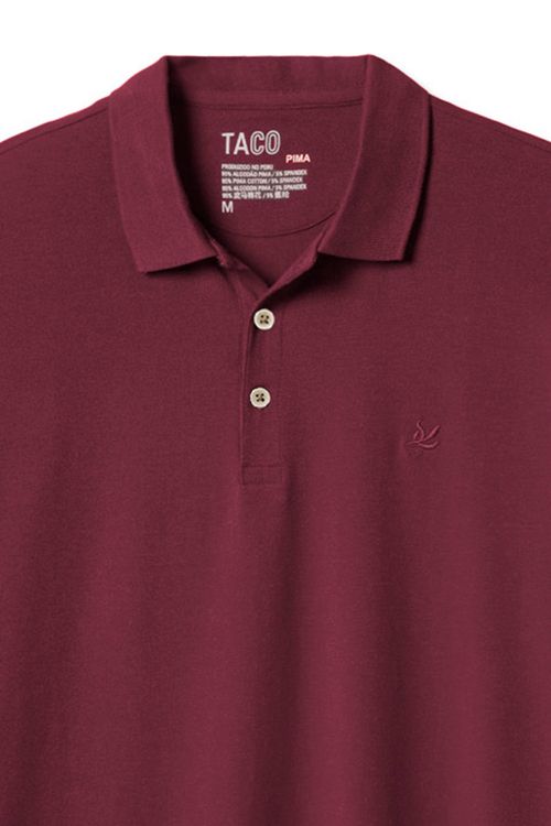 Polo Especial Pima Spandex Vinho