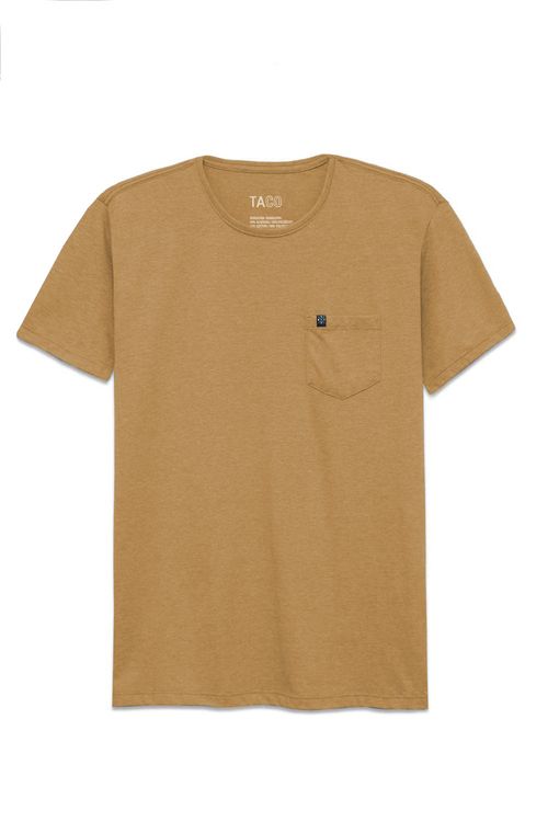 T-Shirt Comfort Com Bolso Mostada