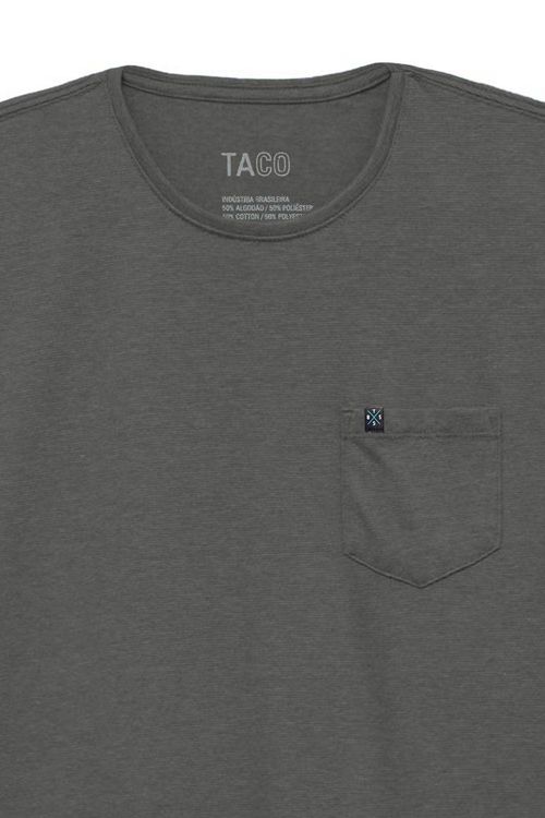 T-Shirt Comfort Com Bolso Grafite