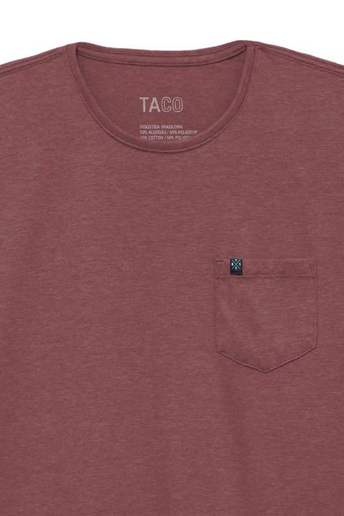 T-Shirt Comfort Com Bolso Vinho
