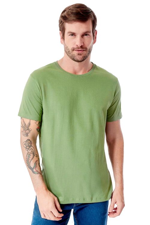 T-Shirt Básica Premium Fit Verde Militar