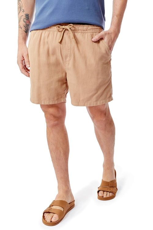 Short Liso Fio Tinto Khaki