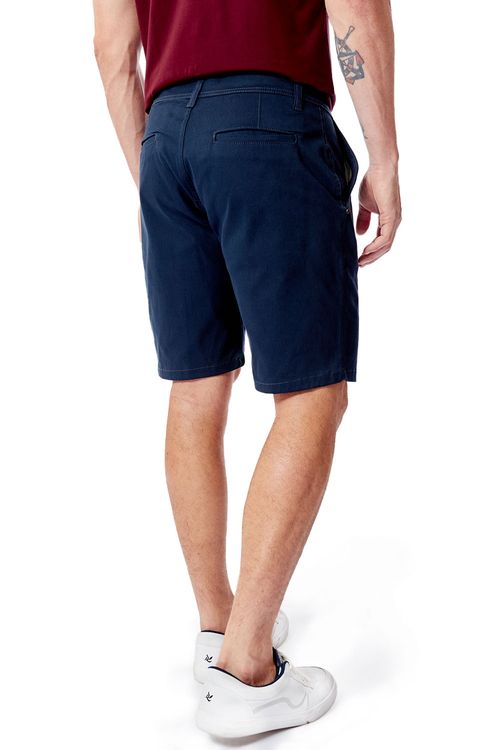 Bermuda Chino Flex Cotelê Azul Marinho