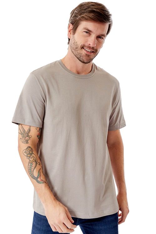 T-Shirt Básica Comfort Cinza
