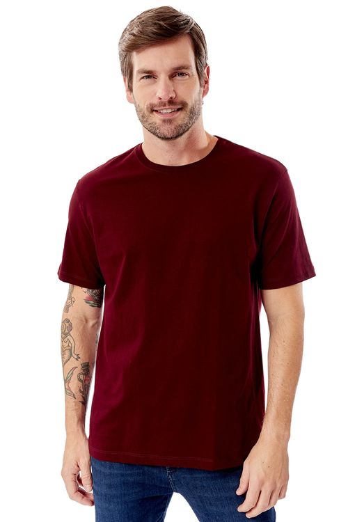 T-Shirt Básica Comfort Vinho