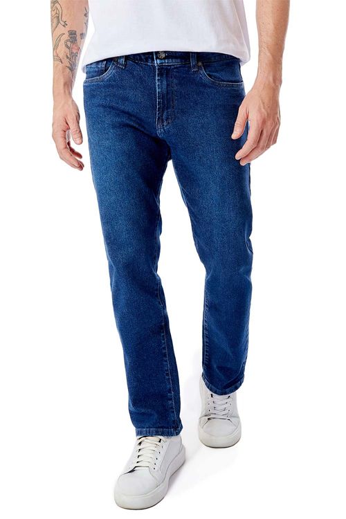 Calça Jeans Straight Flex Super Stone
