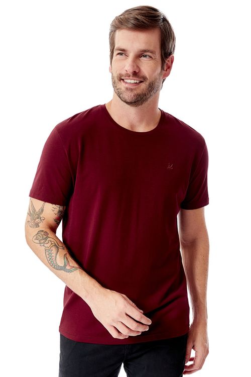T-Shirt Básica Premium Pima Vinho