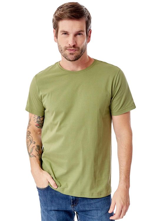 T-Shirt Básica Color New Fit Verde Militar
