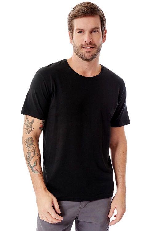 T-Shirt Básica Premium Jersey Preto