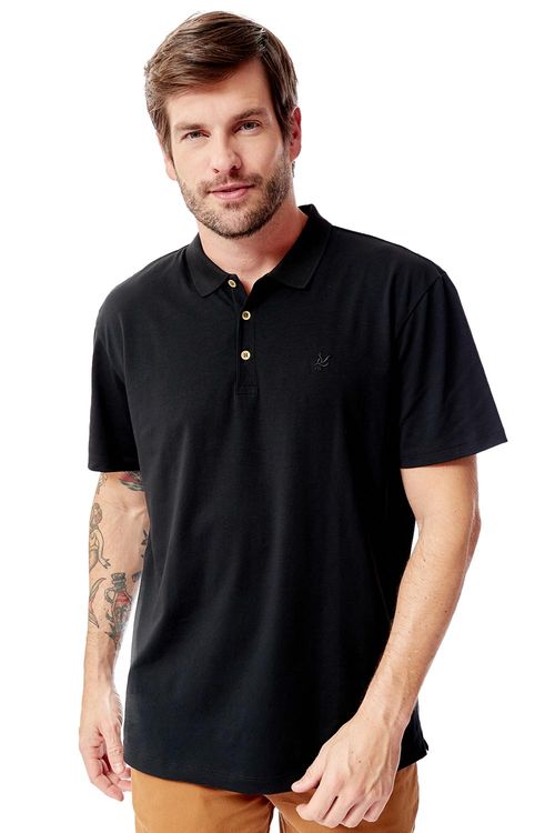 Polo Especial Pima Spandex Preta