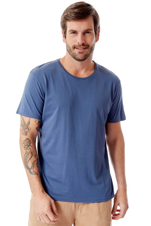 T-Shirt Básica Premium Jersey Azul Jeans