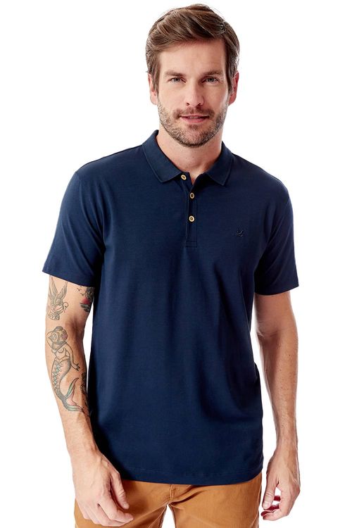 Polo Especial Pima Spandex Azul Marinho