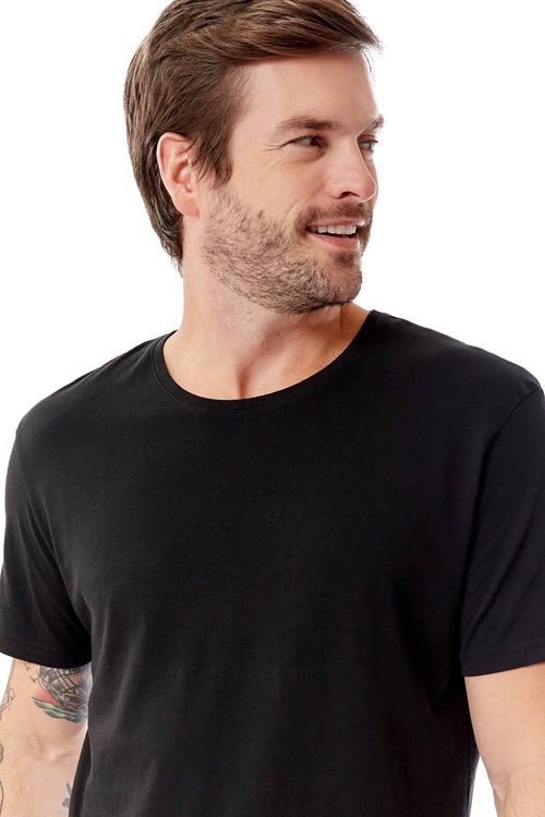 T-Shirt Básica Premium Jersey Preto