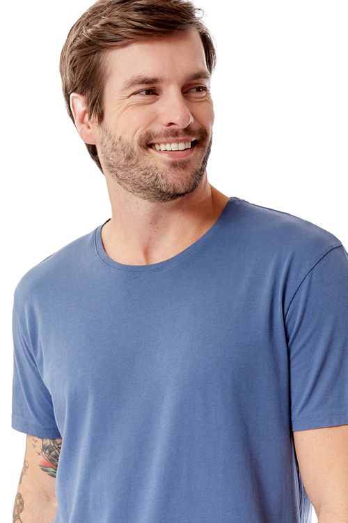 T-Shirt Básica Premium Jersey Azul Jeans