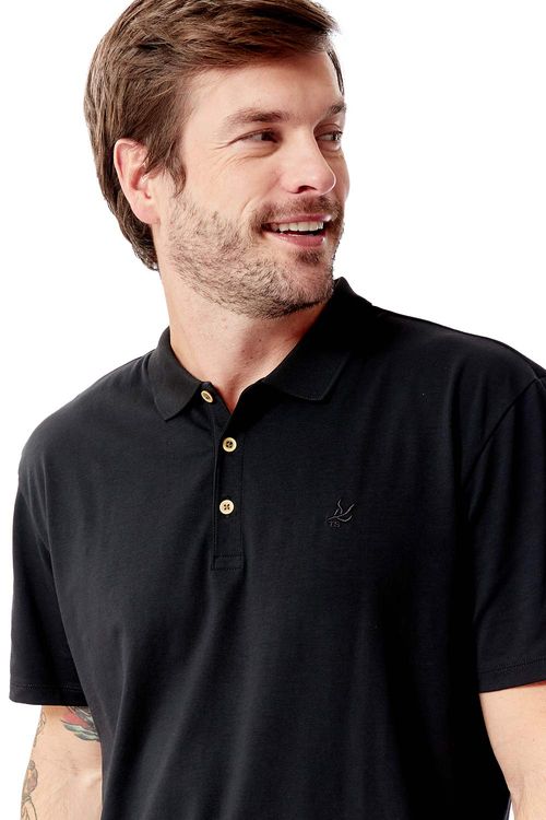 Polo Especial Pima Spandex Preta