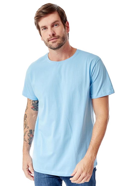 T-Shirt Básica Fit Azul Claro