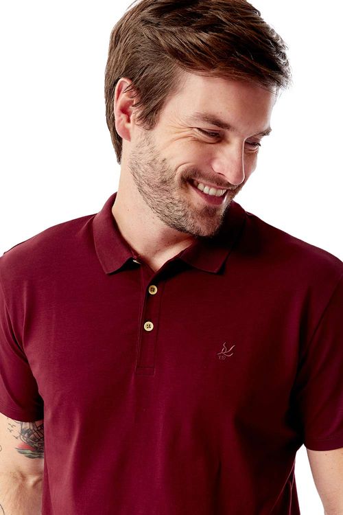 Polo Especial Pima Spandex Vinho