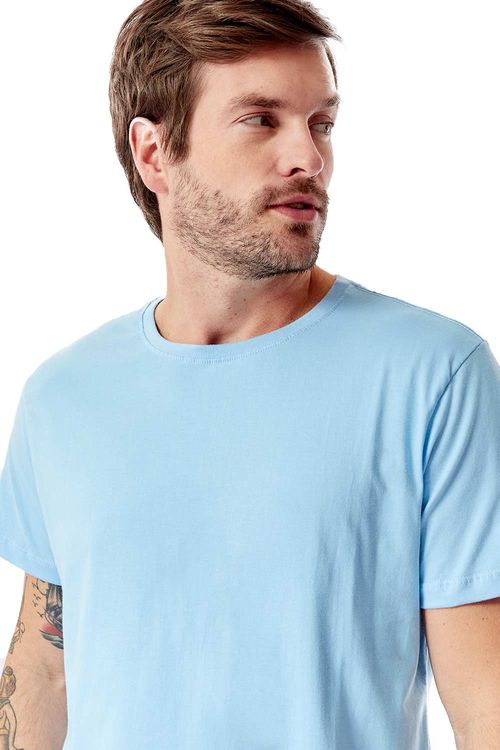 T-Shirt Básica Fit Azul Claro