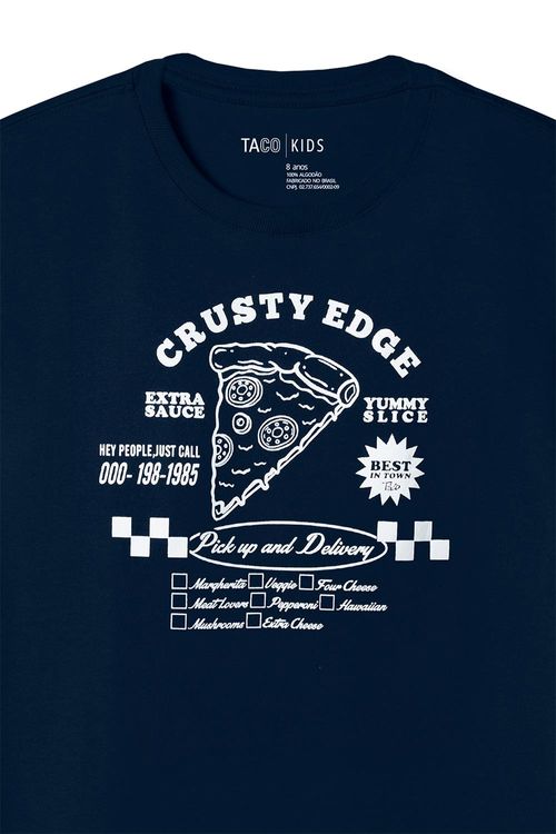 T-Shirt Infantil Estampada Delivery Azul Marinho