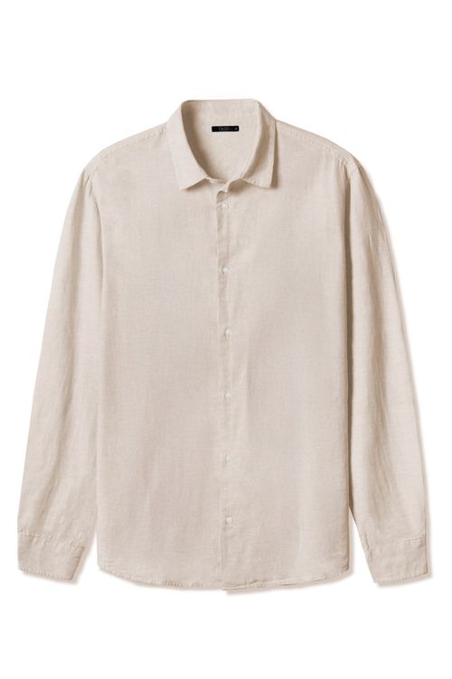 Caminha Linho Manga Longa Khaki