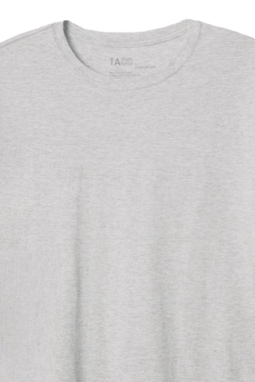 T-Shirt Básica Mescla Comfort Fit Cinza