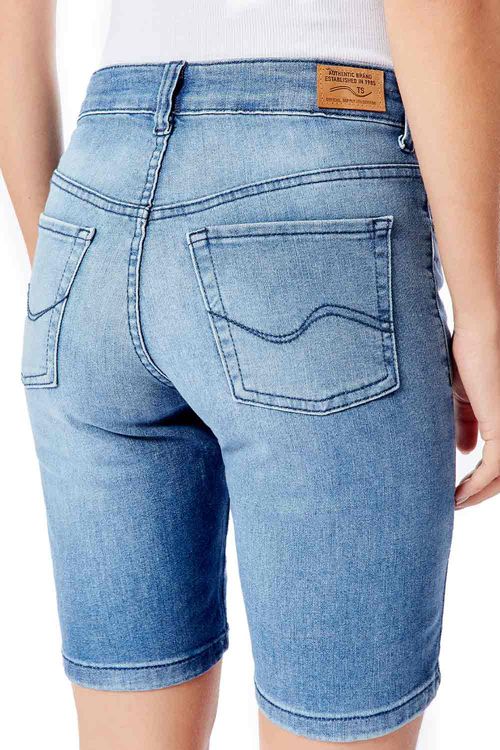 Bermuda Jeans Ciclista Stone