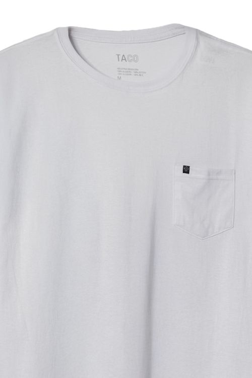 T-Shirt Básica Comfort Com Bolso Branca