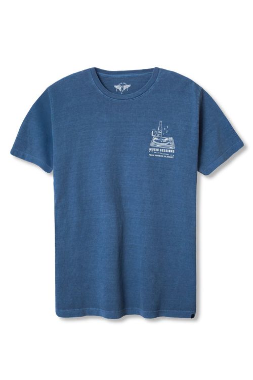 T-Shirt Estampada Stone Music Sessions Azul